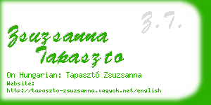 zsuzsanna tapaszto business card